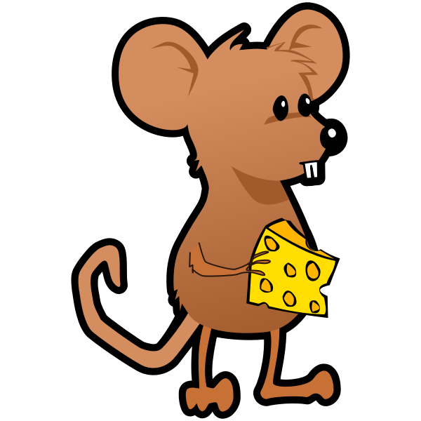 Mouse holding cheese
